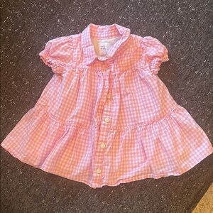 GAP Pink Checkered Baby Dress
